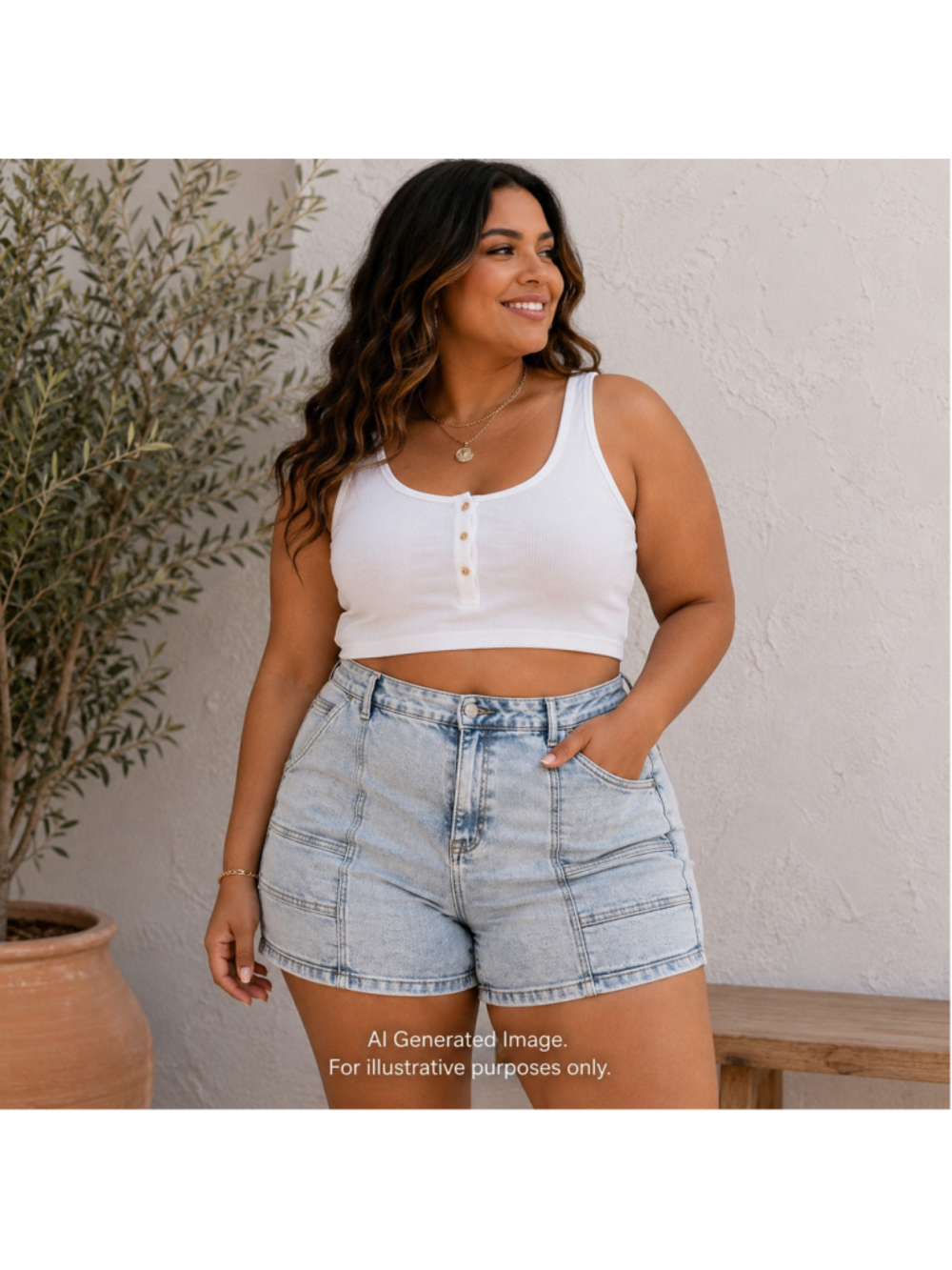 Risen Denim Acid Wash Shorts Womens 2X Plus Size Light Wash Stretch Jean 90s Y2K